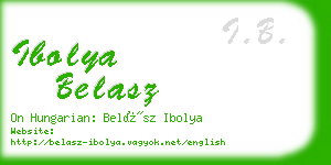 ibolya belasz business card